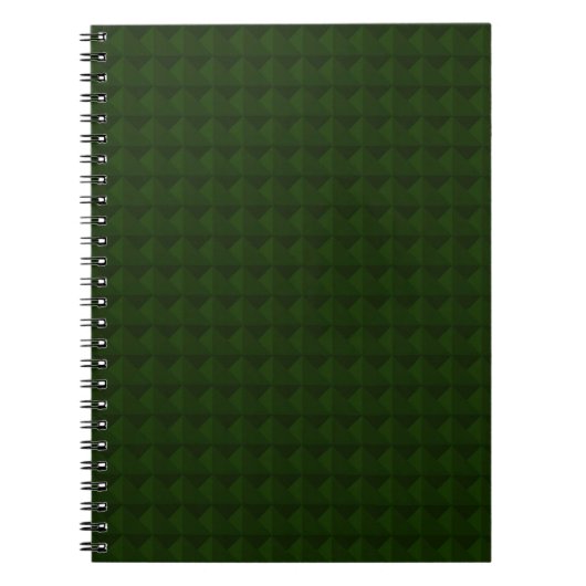 Coniferisch groen, vast, geometrisch. notitieboek (Voorkant)