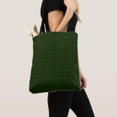 Coniferisch groen, vast, geometrisch. tote bag (Dichtbij)
