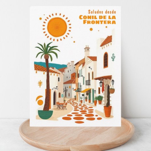 Conil de la Frontera Spanje witte stad Briefkaart