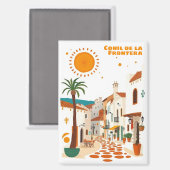 Conil de la Frontera Spanje witte stad vakantie Magneet (Voorkant / Achterkant)
