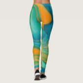 "Conil". Een kleurrijke Abstracte mix Leggings (Achterkant)