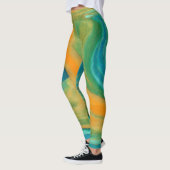 "Conil". Een kleurrijke Abstracte mix Leggings (Links)