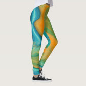 "Conil". Een kleurrijke Abstracte mix Leggings (Rechts)