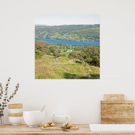 Coniston Water Briefkaart Cushion Poster (Keuken)