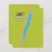 Coniston Water, meer district, Engelstalige kaart (Voorkant / Achterkant)