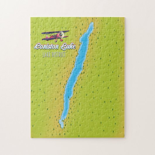 Coniston Water, merendistrict, Engeland kaart Legpuzzel (Verticaal)