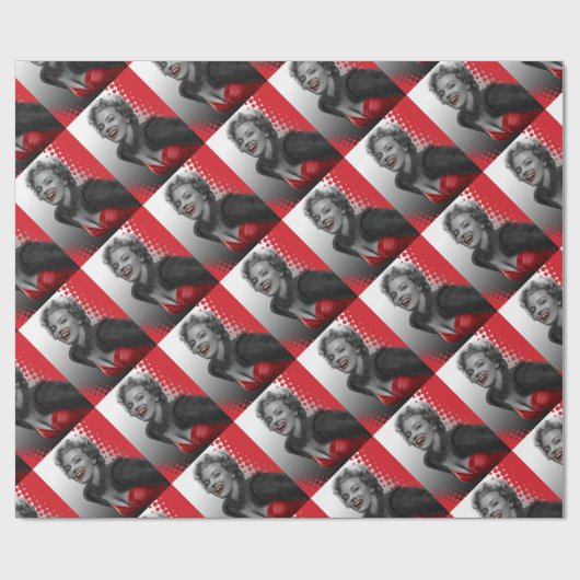 CONJO2 Rode Stippen Marilyn ZAZZ Cadeaupapier (Vlak)