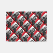 CONJO2 Rode Stippen Marilyn ZAZZ Fleece Deken (Voorkant (Horizontaal))