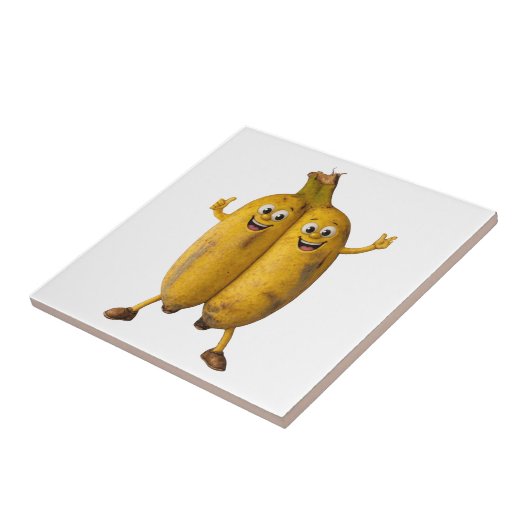 Conjoined Bananas Comedy Duo Tegeltje (Zijkant)