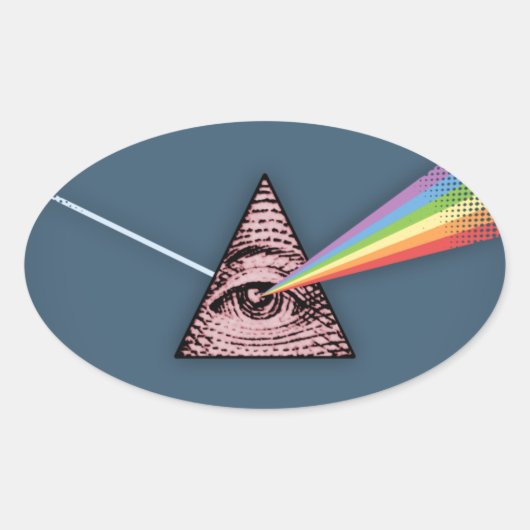 Conjunctivitis illuminatis ovale sticker (Voorkant)