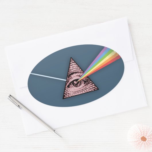 Conjunctivitis illuminatis ovale sticker (Envelop)