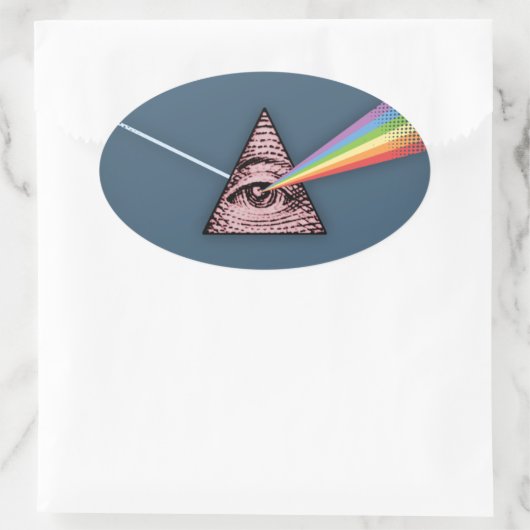 Conjunctivitis illuminatis ovale sticker (Tas)