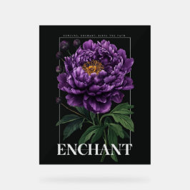 Conjure Enchant Bless the Path Purple Peony Acryl Bord