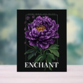 Conjure Enchant Bless the Path Purple Peony Acryl Bord (Neutraal)