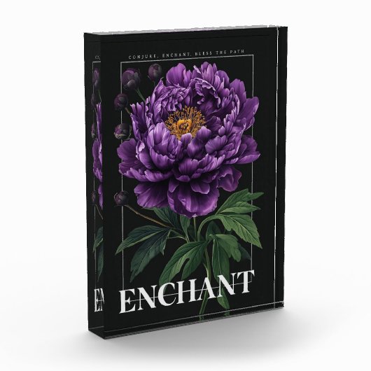 Conjure Enchant Bless the Path Purple Peony Fotoblokken (Links)