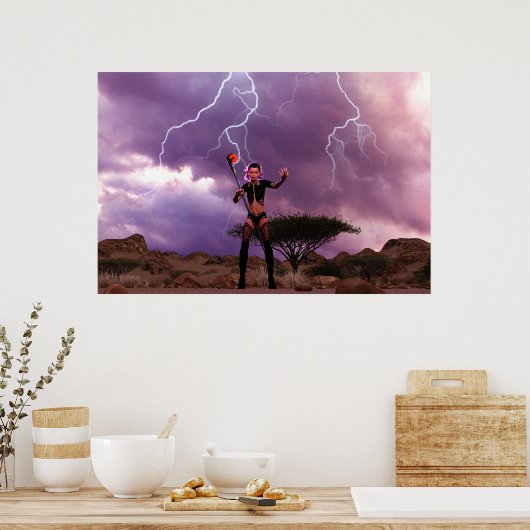 Conjuring Lighting Daz Studio Digitale Kunst Poster (Keuken)