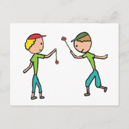 Conkers spelen briefkaart