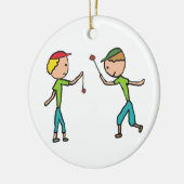 Conkers spelen keramisch ornament (Links)