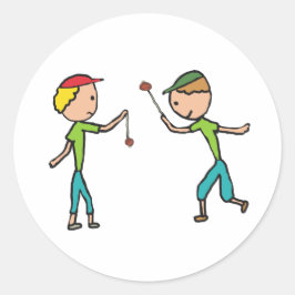 Conkers spelen ronde sticker