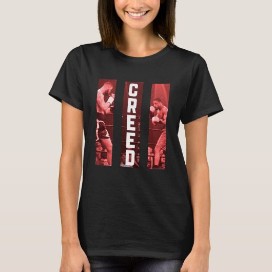 Conlan en Creed triptych rood T-shirt (Voorkant)