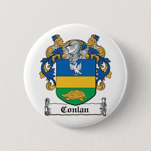 Conlan Family Crest Ronde Button 5,7 Cm (Voorkant)