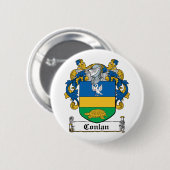 Conlan Family Crest Ronde Button 5,7 Cm (Voorkant /achterkant)
