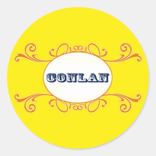 Conlan Ronde Sticker (Voorkant)