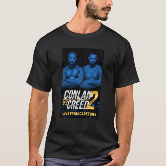 Conlan vs Creed 2 poster blauw T-shirt (Voorkant)