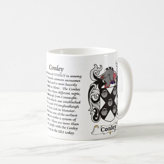 Conley Family Coat of Arms mok (Voorkant rechts)
