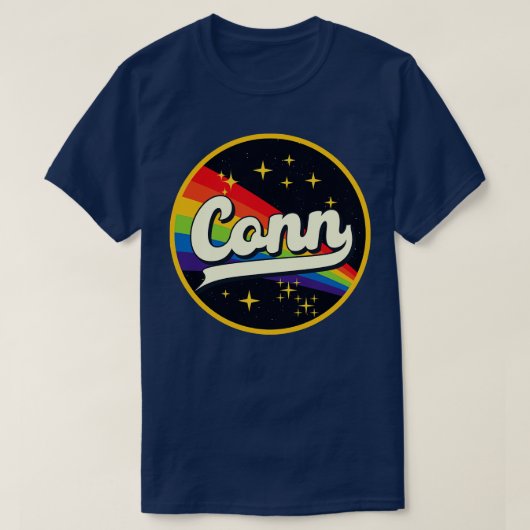 Conn Rainbow in ruimte stijl T-shirt (Design voorkant)