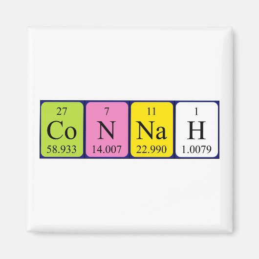 Connah periodieke lijstnaam magnet (Voorkant)