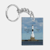 Conneaut Harbour West Bkw Light acryllic key chain Sleutelhanger (Voorkant Links)