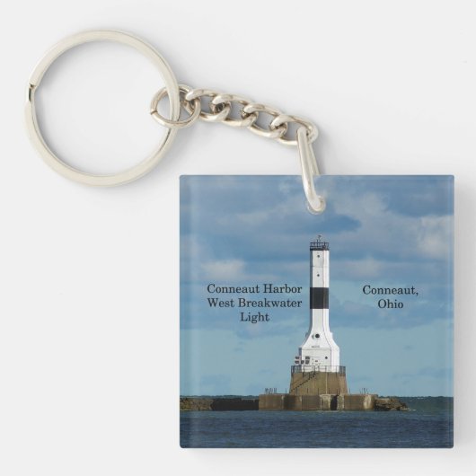 Conneaut Harbour West Bkw Light acryllic key chain Sleutelhanger (Voorkant)
