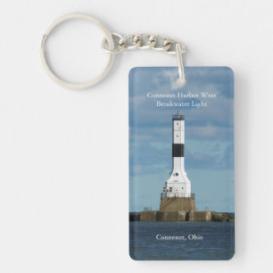 Conneaut Harbour West Bkw Light rechthoek sleutelk Sleutelhanger