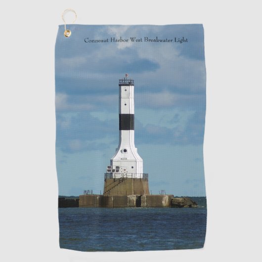 Conneaut Harbour West Breakwater golfhanddoek (Voorkant)