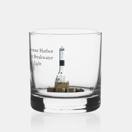 Conneaut Harbour West Breakwater Light glass Whisky Glas (Voorkant)