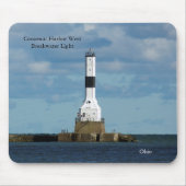 Conneaut Harbour West Breakwater Light mousepad Muismat (Voorkant)