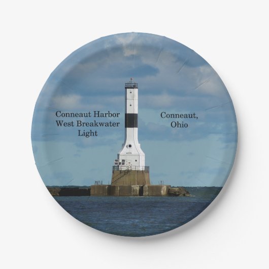 Conneaut Harbour West Breakwater Light paper bord (Voorkant)