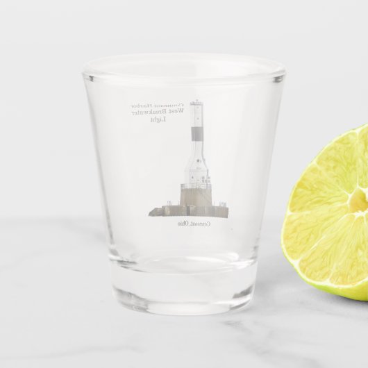 Conneaut Harbour West Breakwater Light shot glass Shot Glas (Achterkant)