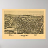 Conneaut, OH Panoramic Map - 1896 Poster (Voorkant)