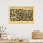 Conneaut, OH Panoramic Map - 1896 Poster (Keuken)