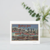 Conneaut, Ohio - Grote letterscènes Briefkaart (Staand voorkant)