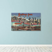 Conneaut, Ohio - Grote letterscènes Canvas Afdruk (Insitu (Houten vloer))