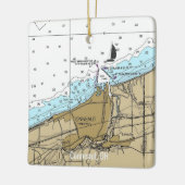 Conneaut Ohio Nautical Chart Keramisch Ornament (Links)
