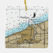 Conneaut Ohio Nautical Chart Keramisch Ornament (Voorkant)