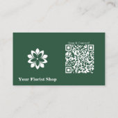 Connect, Bloemist Groen & Wit Foto Visitekaartje Klantenkaartje (Achterkant)