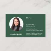 Connect, Bloemist Groen & Wit Foto Visitekaartje Klantenkaartje (Voorkant)