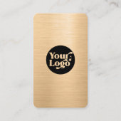 Connect Metallic Gold Black QR-code voor sociale m Visitekaartje (Achterkant)