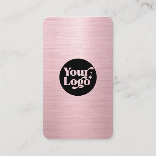 Connect Metallic Roos Gold QR Code Social Media Visitekaartje (Achterkant)