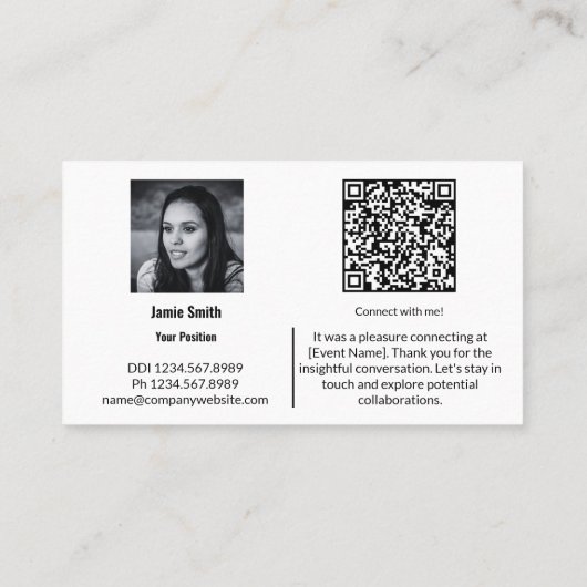 Connect Professioneel Bedrijfsambassadeur Visitekaartje (Achterkant)